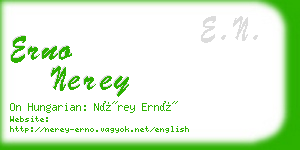 erno nerey business card